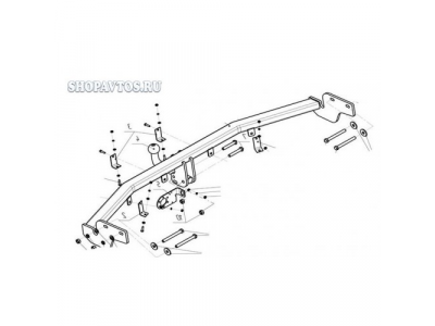 Фаркоп на Hyundai Santa Fe SUV 2006-2012гг. от AvtoS Фаркоп на Hyundai Santa Fe SUV 2006-2012гг.